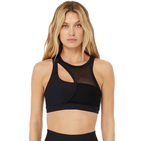 ALO Yoga Tops Alo Yoga Airlift Crescent Bra Black Poshmark